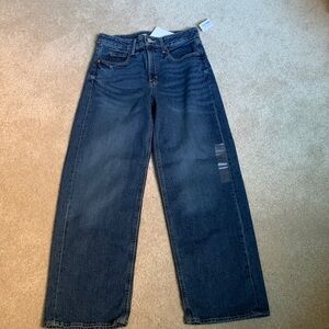 Old Navy NWT Extra High Rise SKY-HI wide leg Jeans in Dark Blue